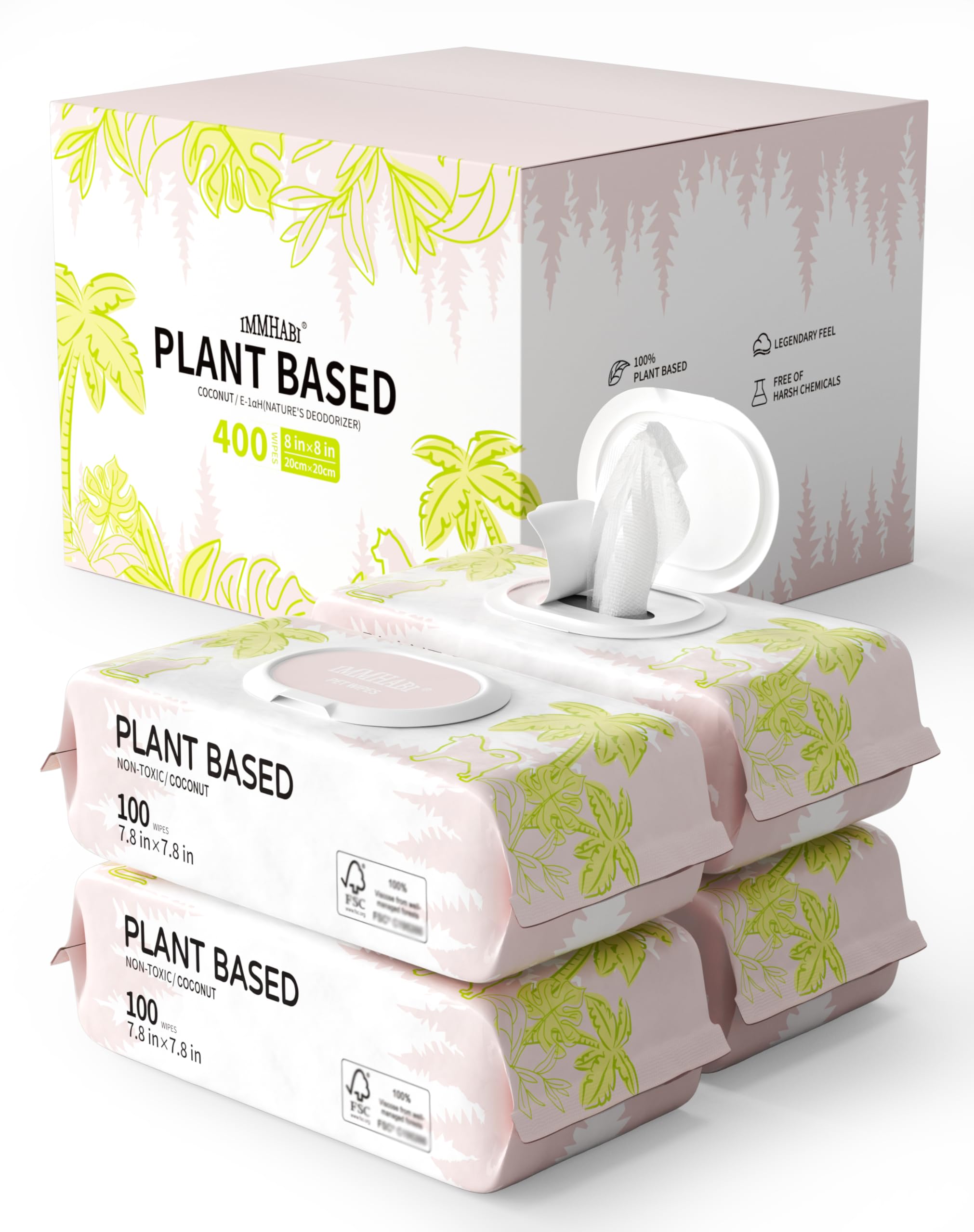 IMMHABI dog wipes 400 count pack offers value for regular grooming