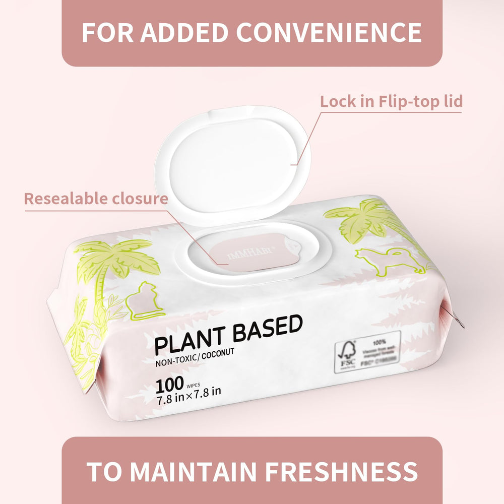 IMMHABI dog wipes for hygienic cleansing around sensitive rear areas