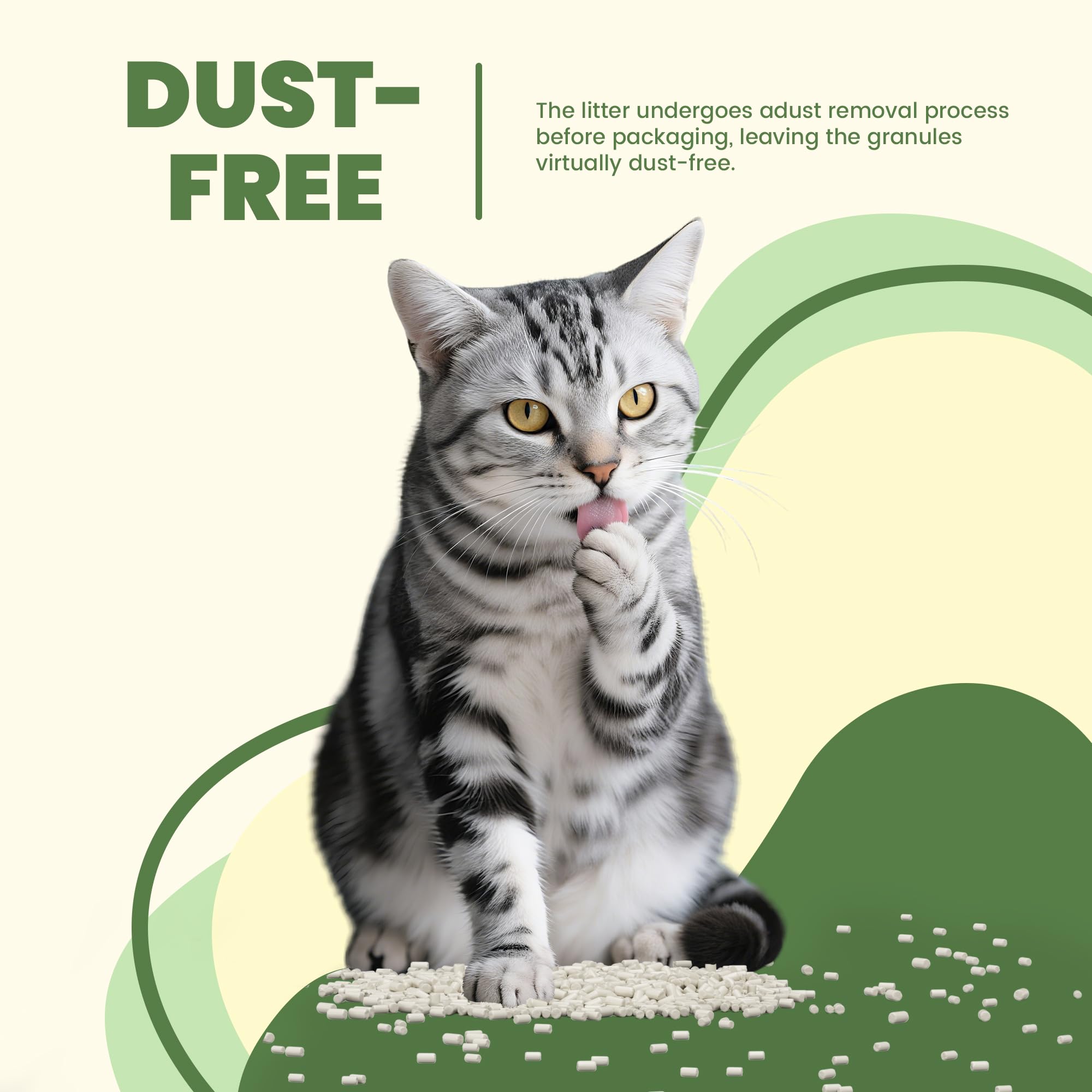 IMMHABI Enhanced Cat Litter Pellets resealable bag preserves unused litter's freshness.