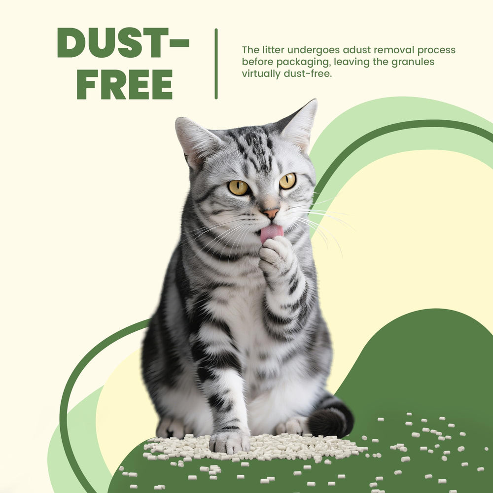 IMMHABI Enhanced Cat Litter Pellets resealable bag preserves unused litter's freshness.