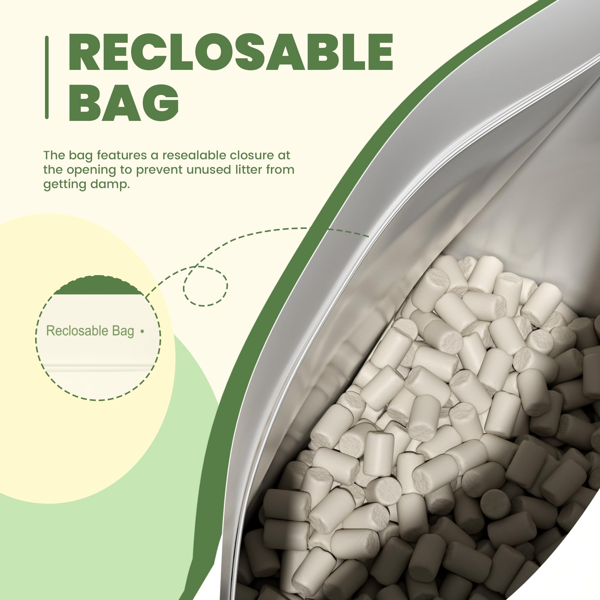 IMMHABI Odor-control zeolite pellets suppress smells with molecular action.