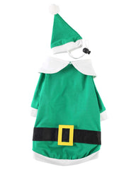 Impoosy Christmas dog shirt with elf hat for festive photos