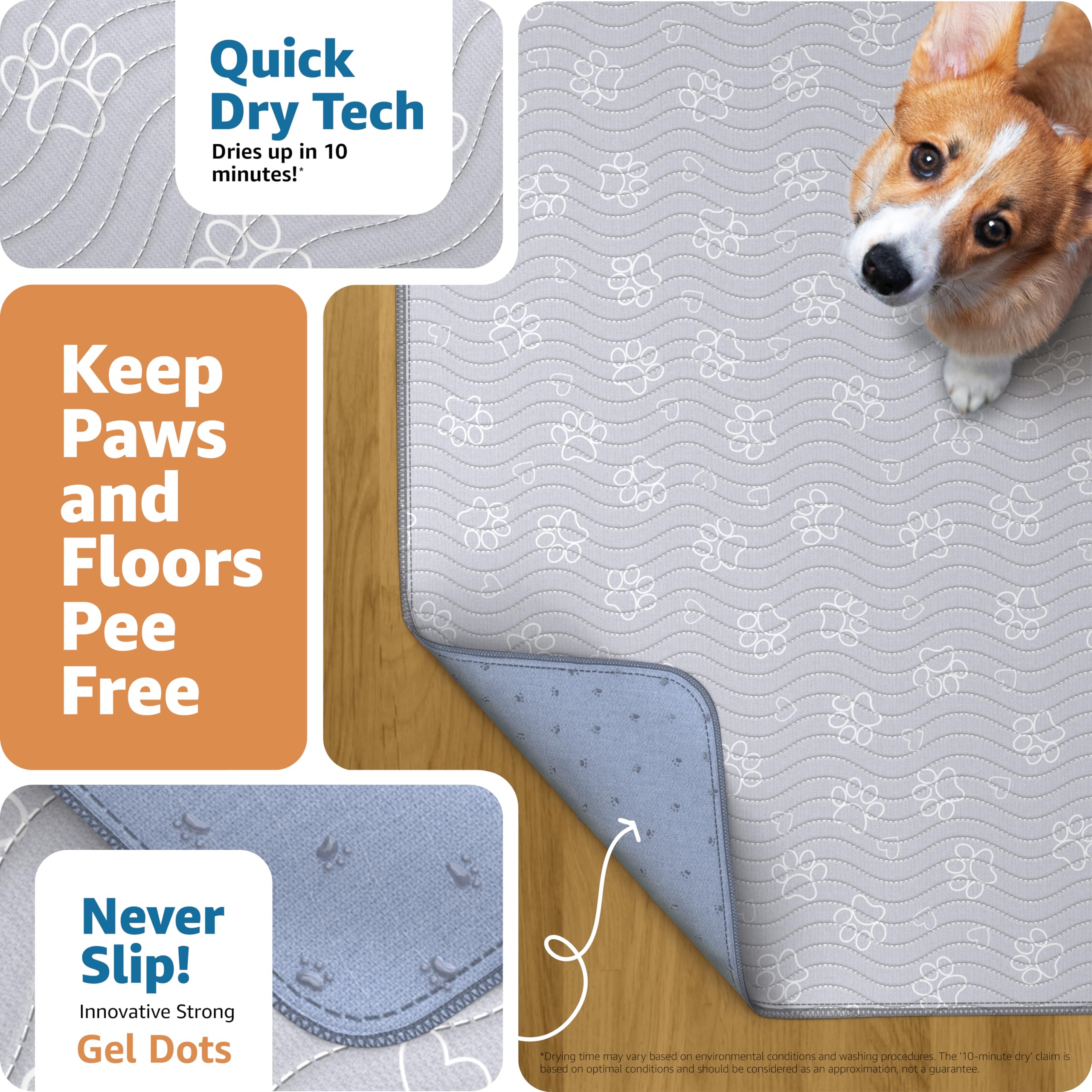 IMPROVIA waterproof dog mat with heavy-duty TPU barrier prevents leaks during play