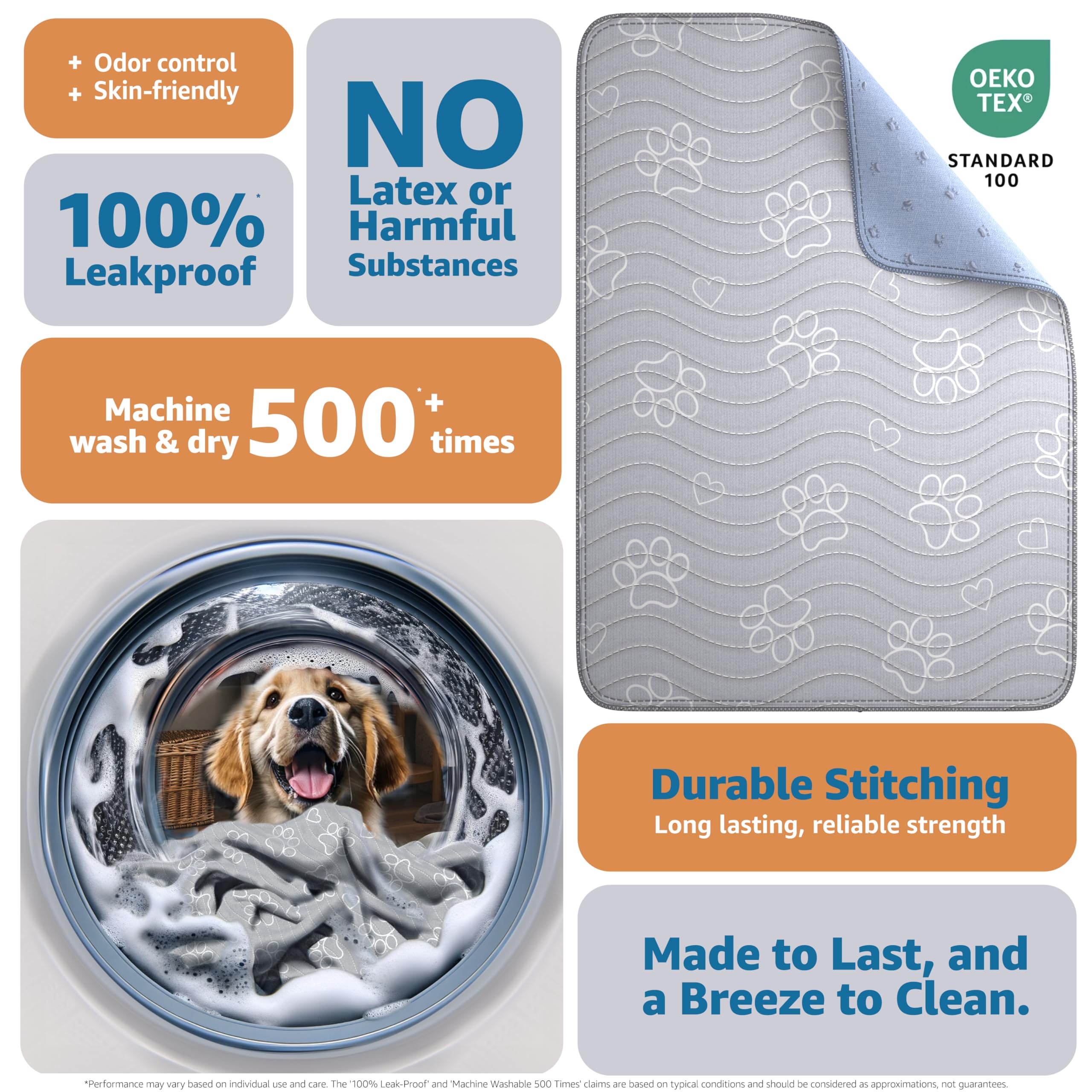 IMPROVIA puppy pad Quick-drying helps prep for the next potty round.