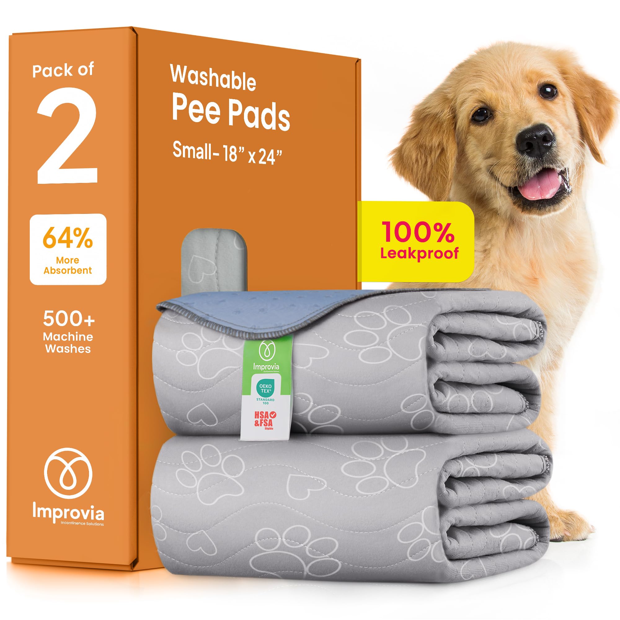 IMPROVIA reusable puppy pad Waterproof shows leakproof protection during training sessions.