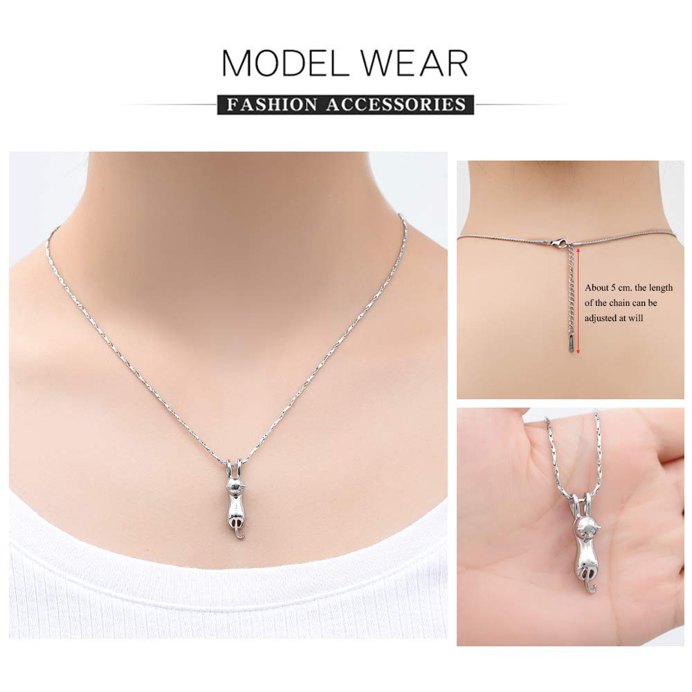 Imrsanl urn-pendant-extended-chain illustrates adjustable length for comfortable wear.
