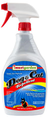 imustgarden dog and cat repellent bottle shows all-natural protection for yards.