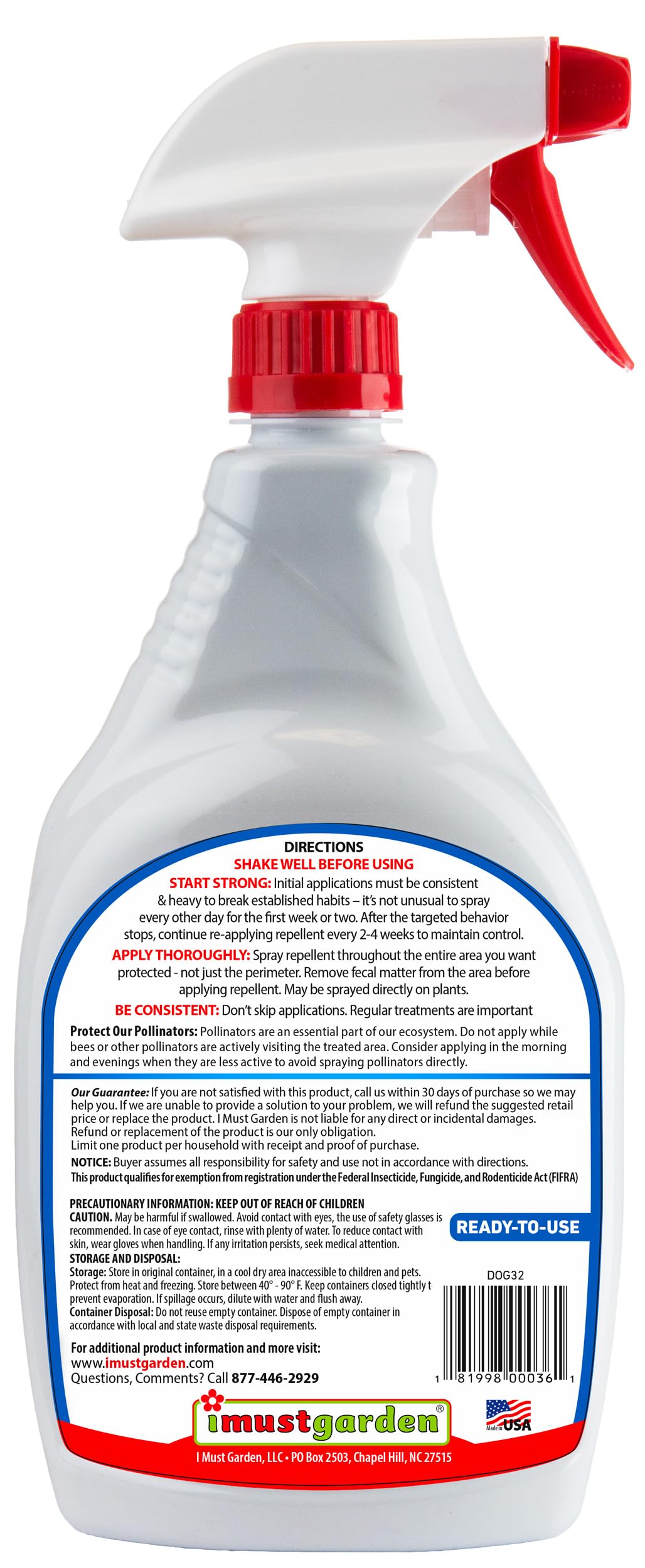 imustgarden spray-on plants demonstrates safe plant protection with no harsh odors.