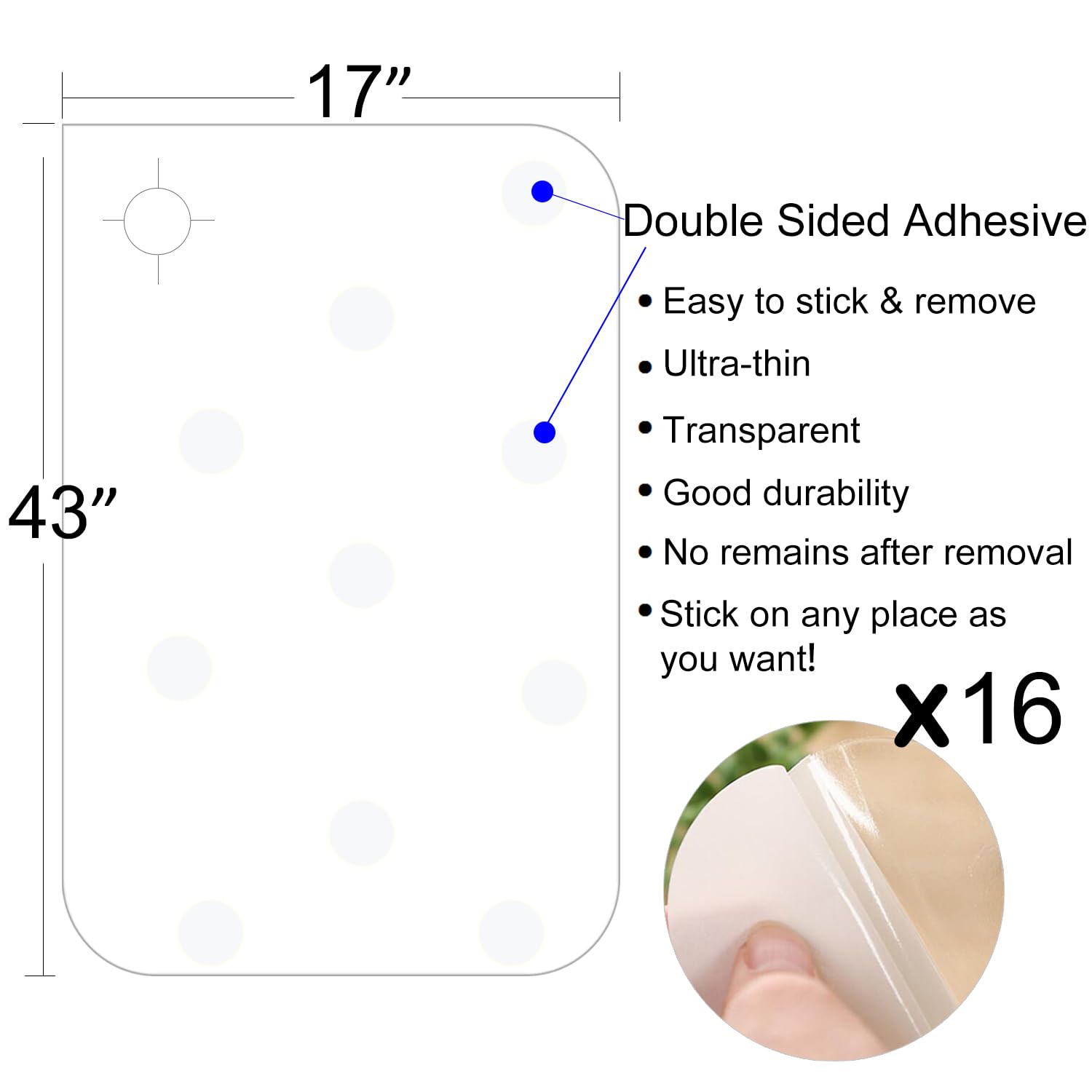 In hand Clear Pet Door Scratch Protector Shield protecting wood furniture from scratches
