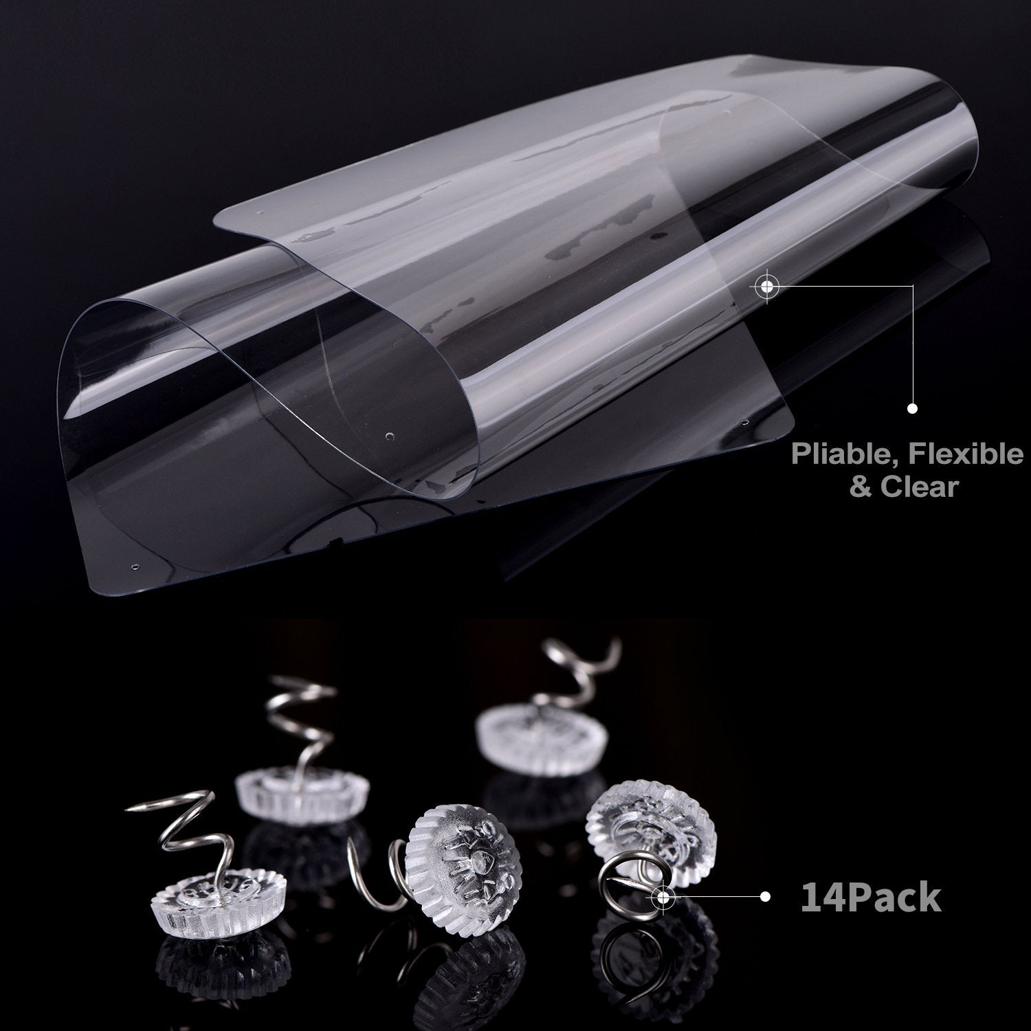 In hand durable flexible vinyl shields couch edges while staying discreet.