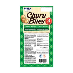 INABA Churu Bites Tuna Recipe tube close-up showing creamy center texture