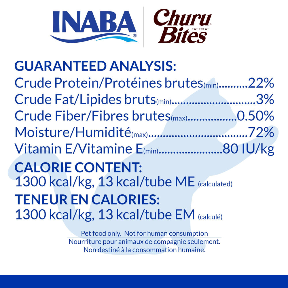 INABA Churu Bites Tuna Recipe vitamin E included for immune-support nourishment
