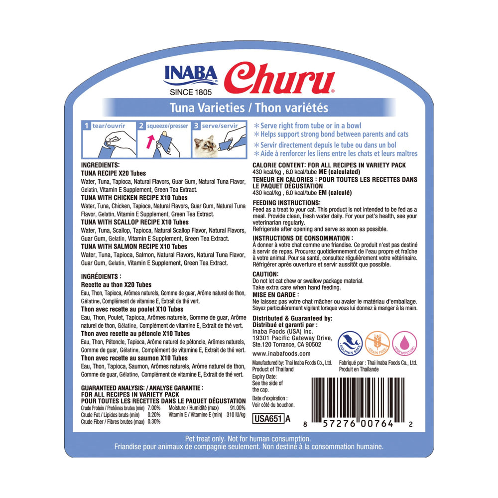 INABA Churu chicken-tube-hand-feed shows interactive feeding that strengthens bond with your cat.