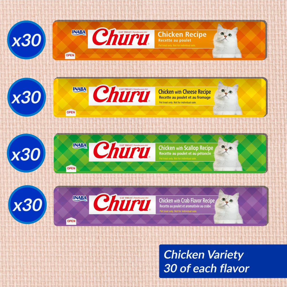 INABA Churu eight-flavor pack highlights variety for cats of all life stages.
