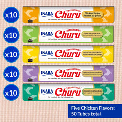 INABA Churu hand-fed cat being offered creamy purée treat