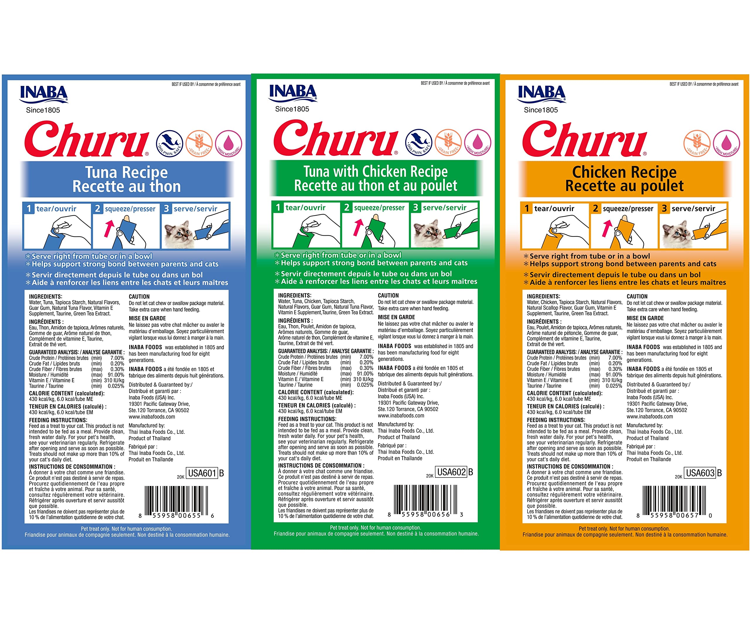 INABA Churu hand-feeding tubes enabling interactive bonding during treat time