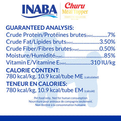 Ingredientes de calidad de INABA Churu para perro, en tubo práctico.