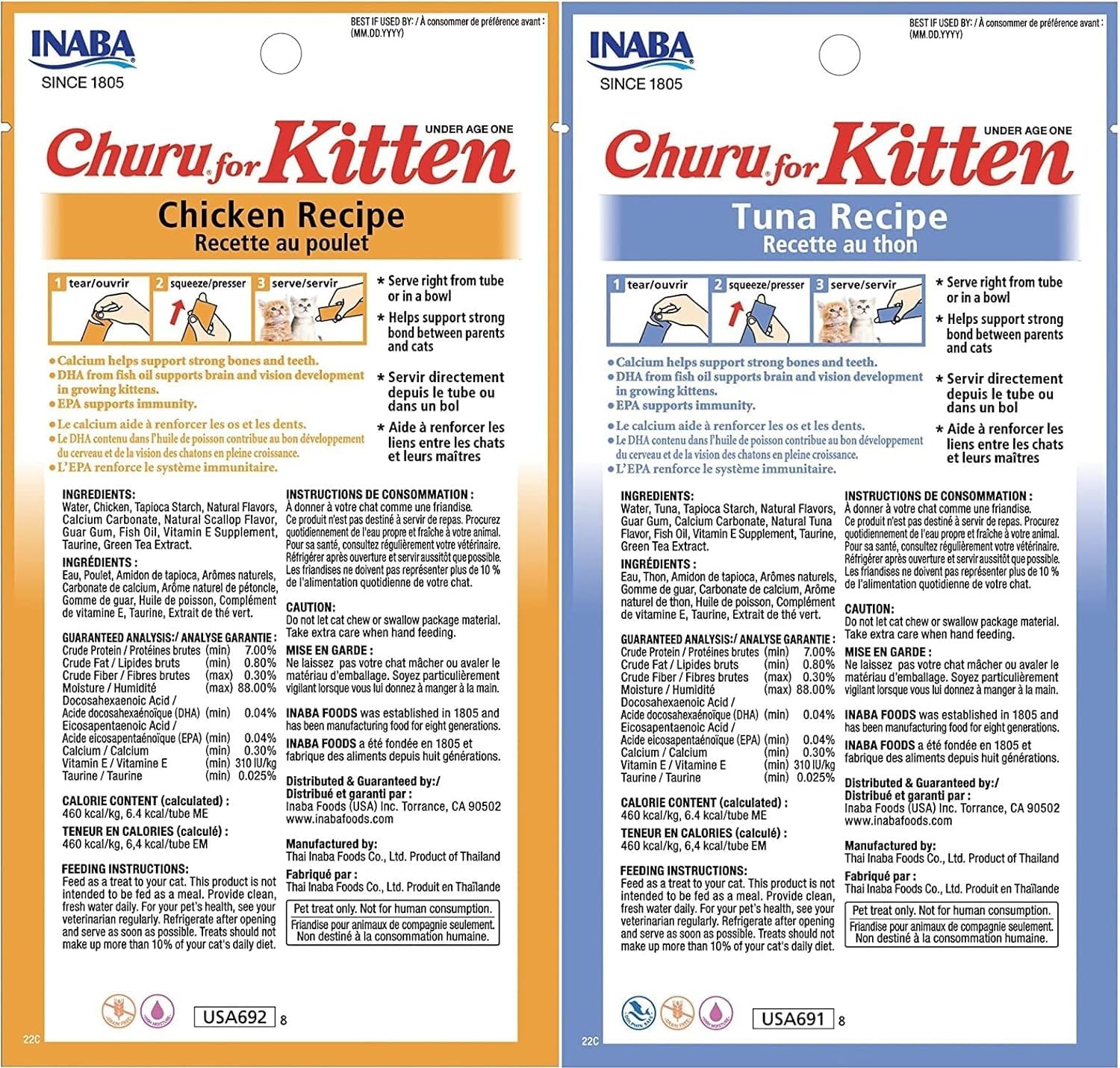 INABA Churu kittens creamy purée texture enables easy hand-feeding and bonding