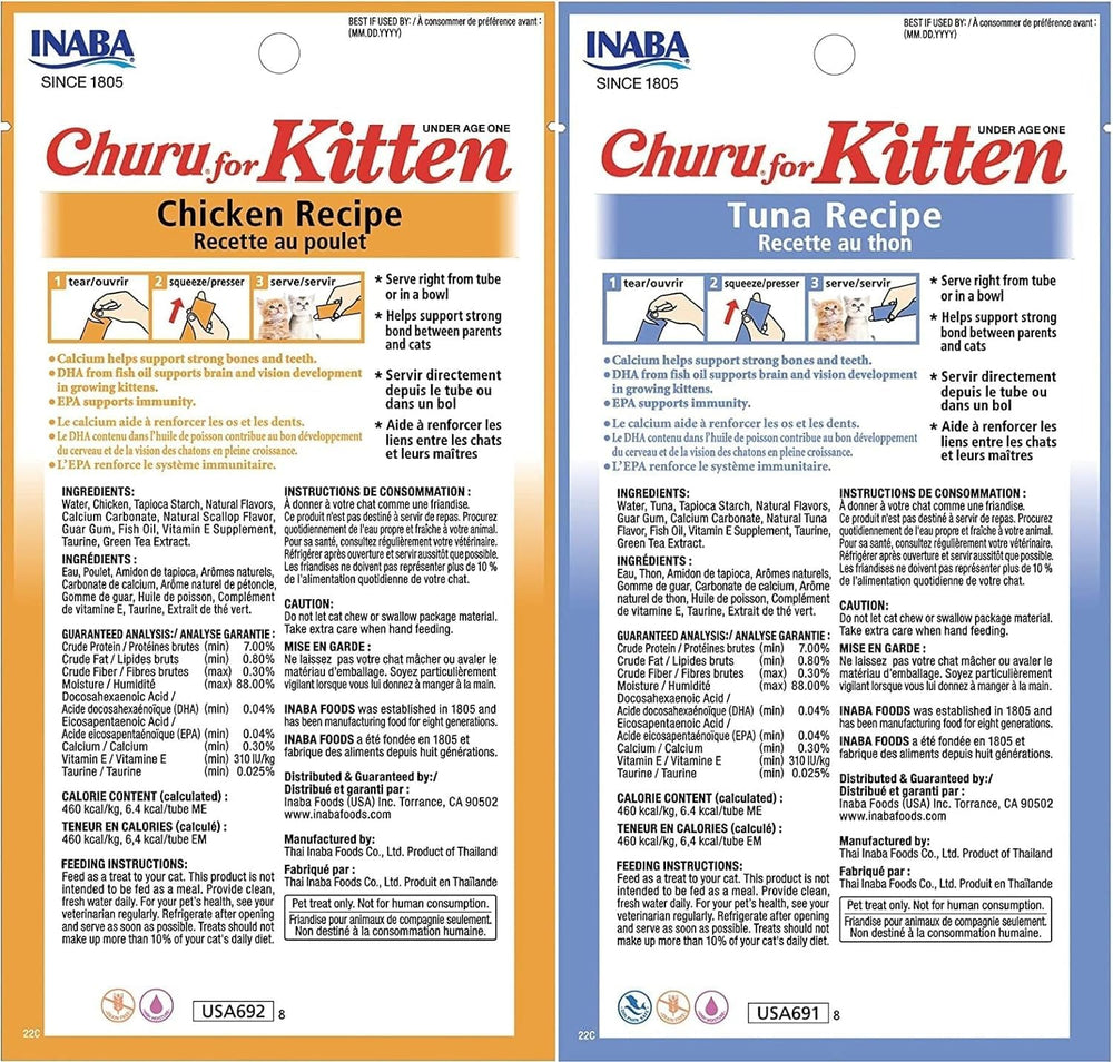 INABA Churu kittens creamy purée texture enables easy hand-feeding and bonding