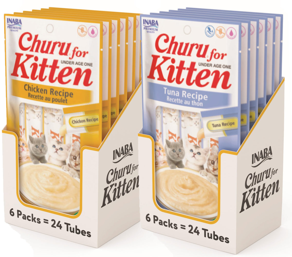 INABA Churu kittens tubes closeup highlights creamy texture perfect for bonding moments