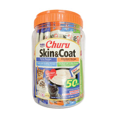 INABA Churu lickable puree tubes pack offering hydration and flavor variety.