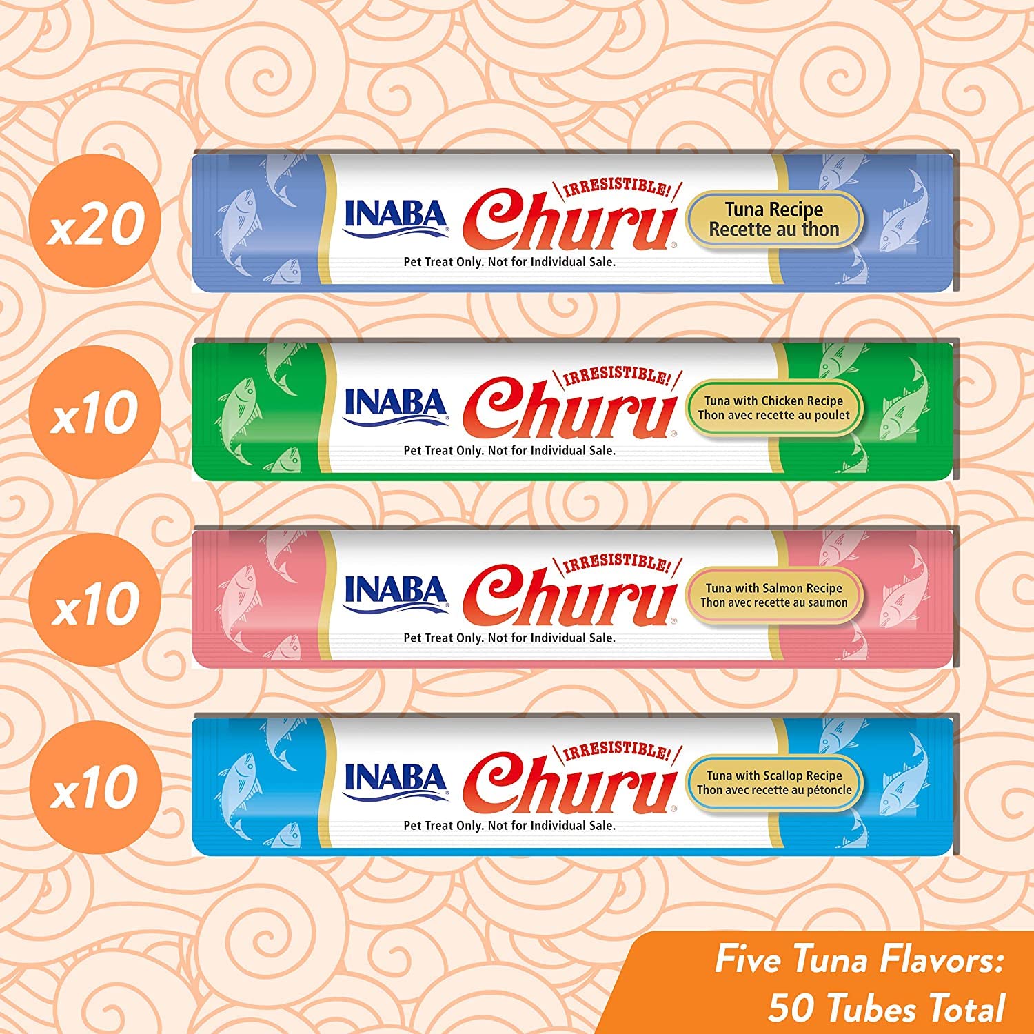 INABA Churu tuna purée topper on dry food for moisture and flavor.