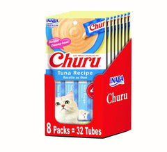 Inaba Churu tuna tube closeup highlighting creamy lickable texture for interactive feeding