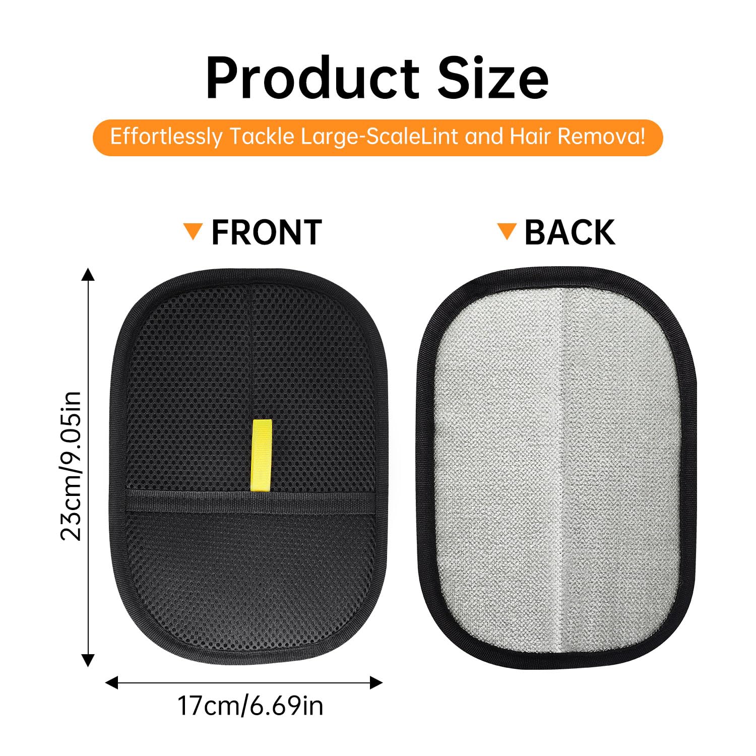 INABULETWO glove on sofa demonstrates lint-free results on furniture