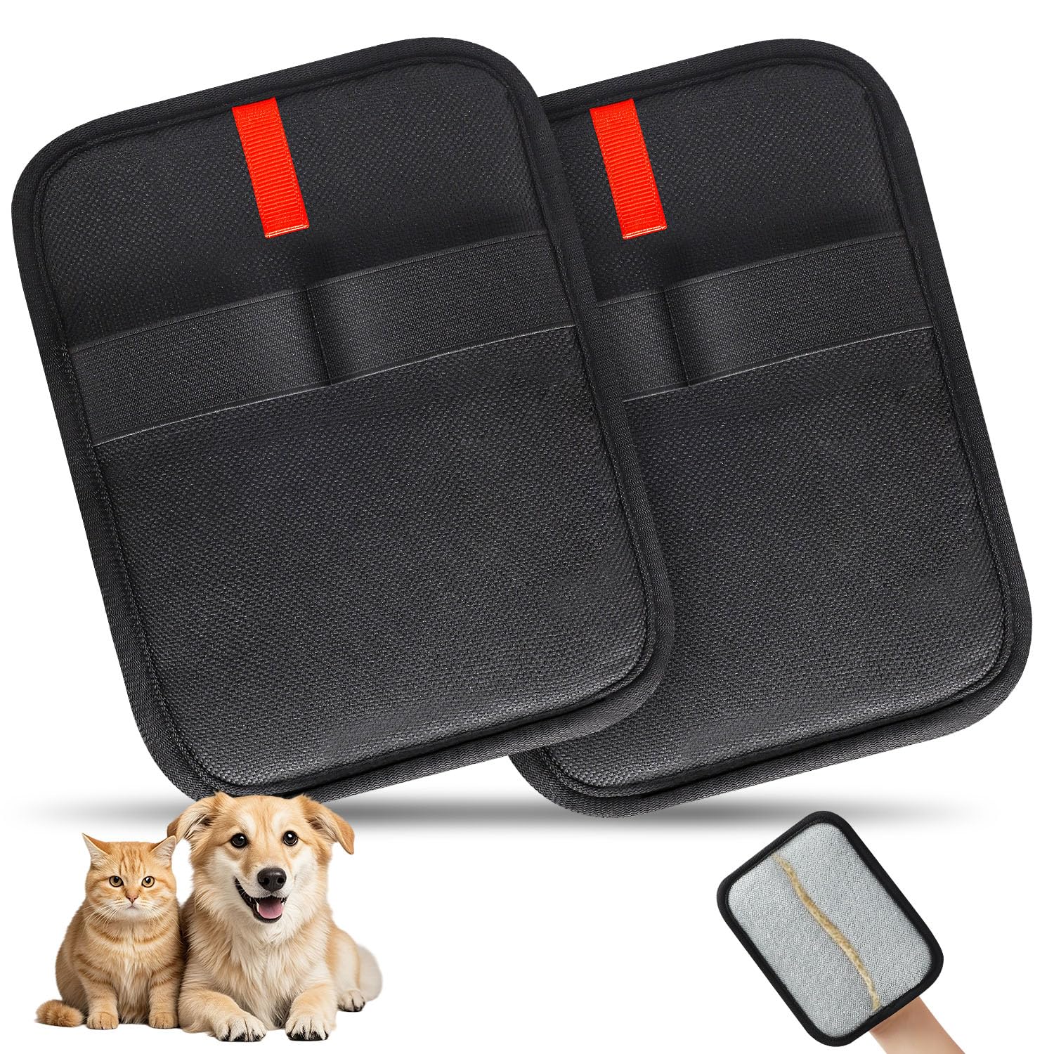 INABULETWO pet hair removal gloves pack closeup shows reusable design for quick cleanup