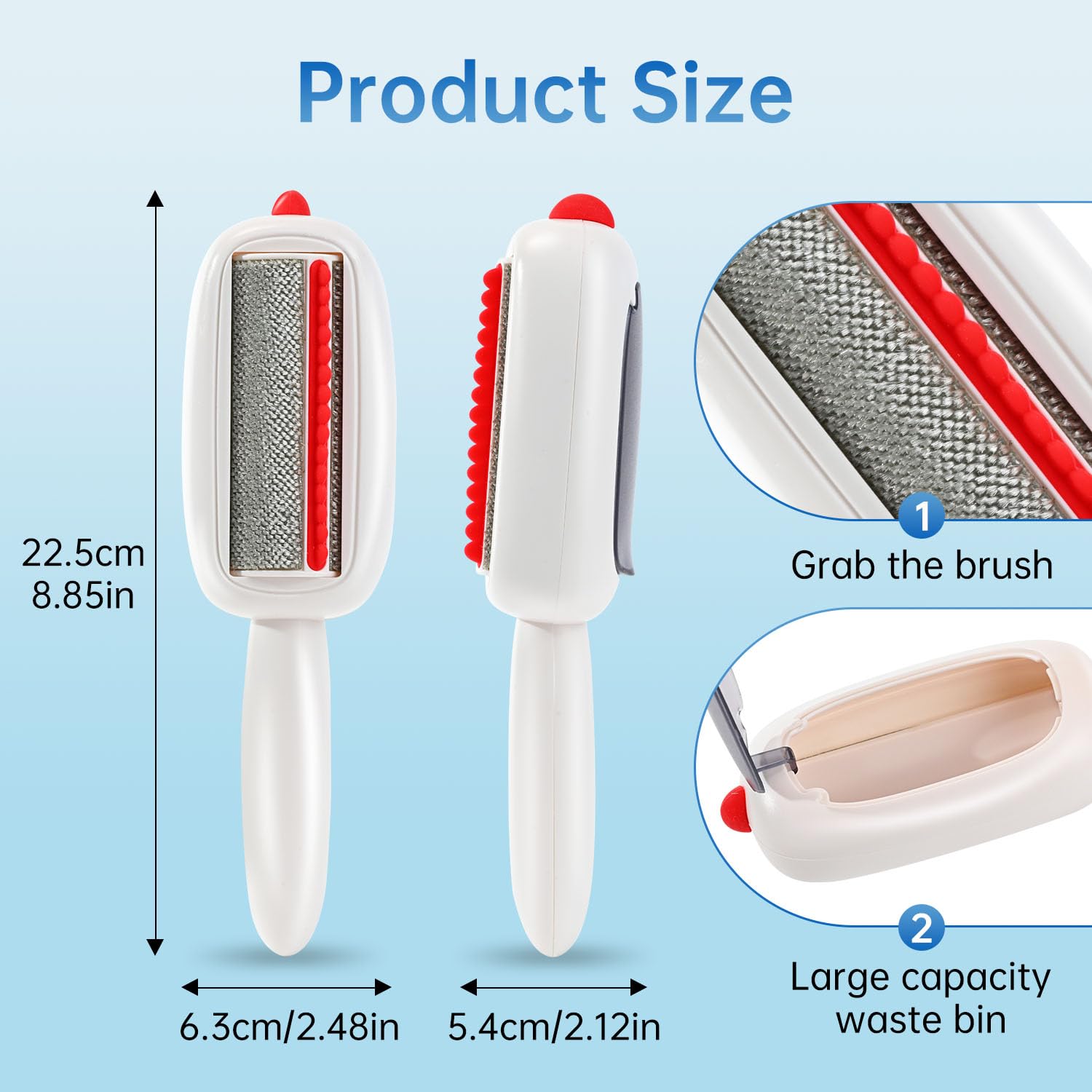 inaBuletwo pet hair remover roller damp method cleans upholstery softly before laundry