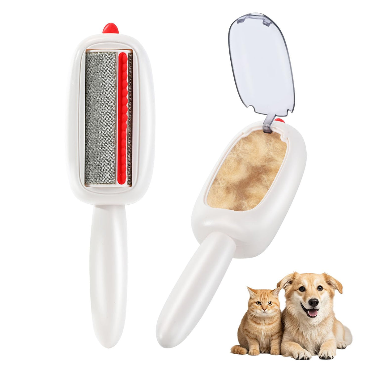 inaBuletwo pet hair remover roller dry in action lifts fur from fabrics for quick cleanup