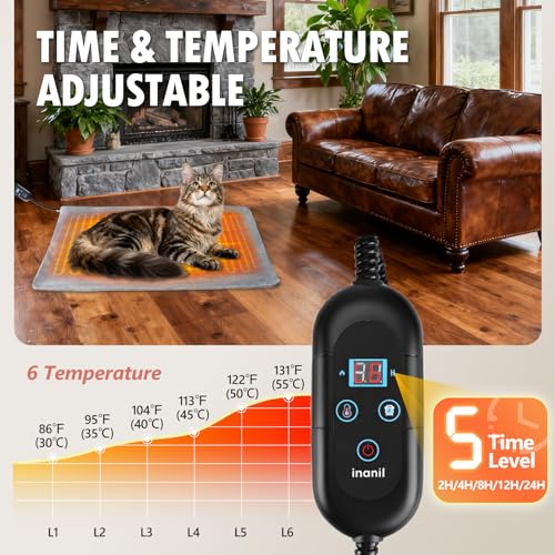 Inanil heating pad with programmable timer for flexible schedules.