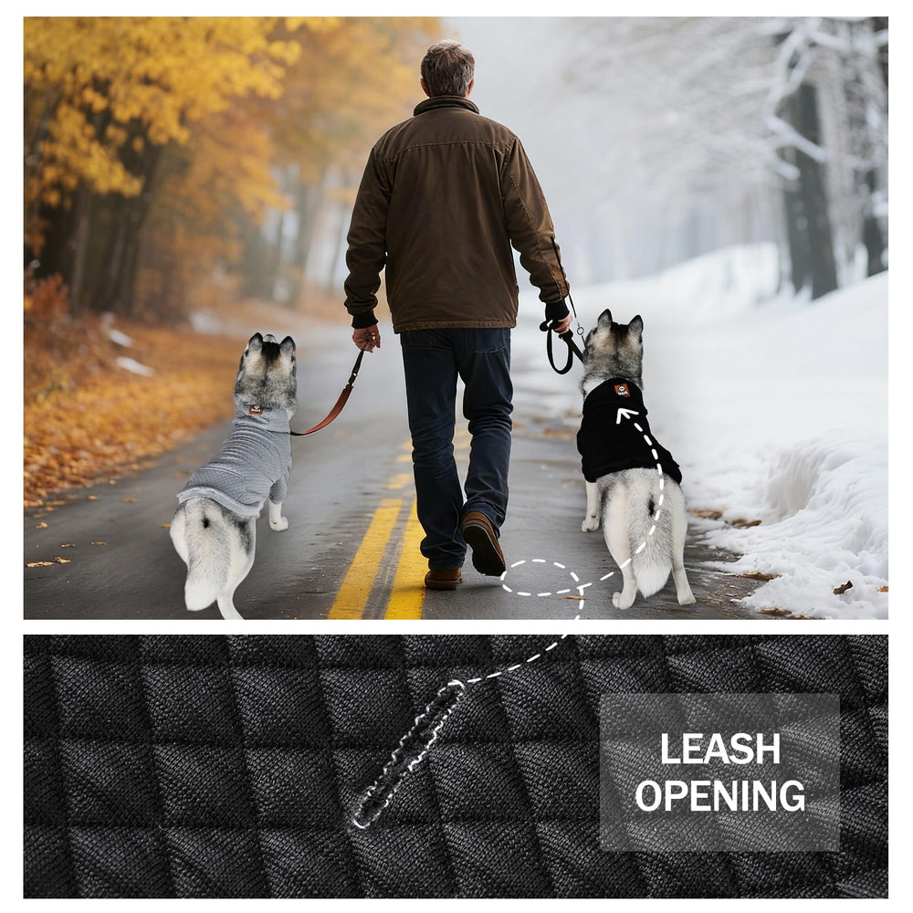 Inanil dog hoodie elastic cuffs prevent cold air and chafing