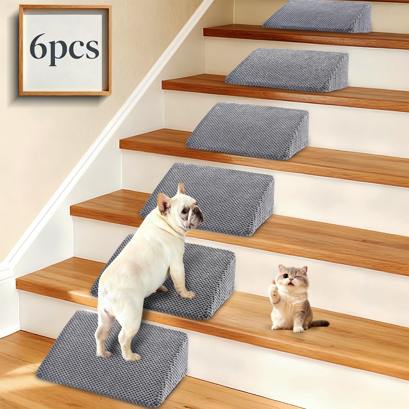 Inanil dog ramp foam close-up highlights gentle, supportive cushioning for small pets.
