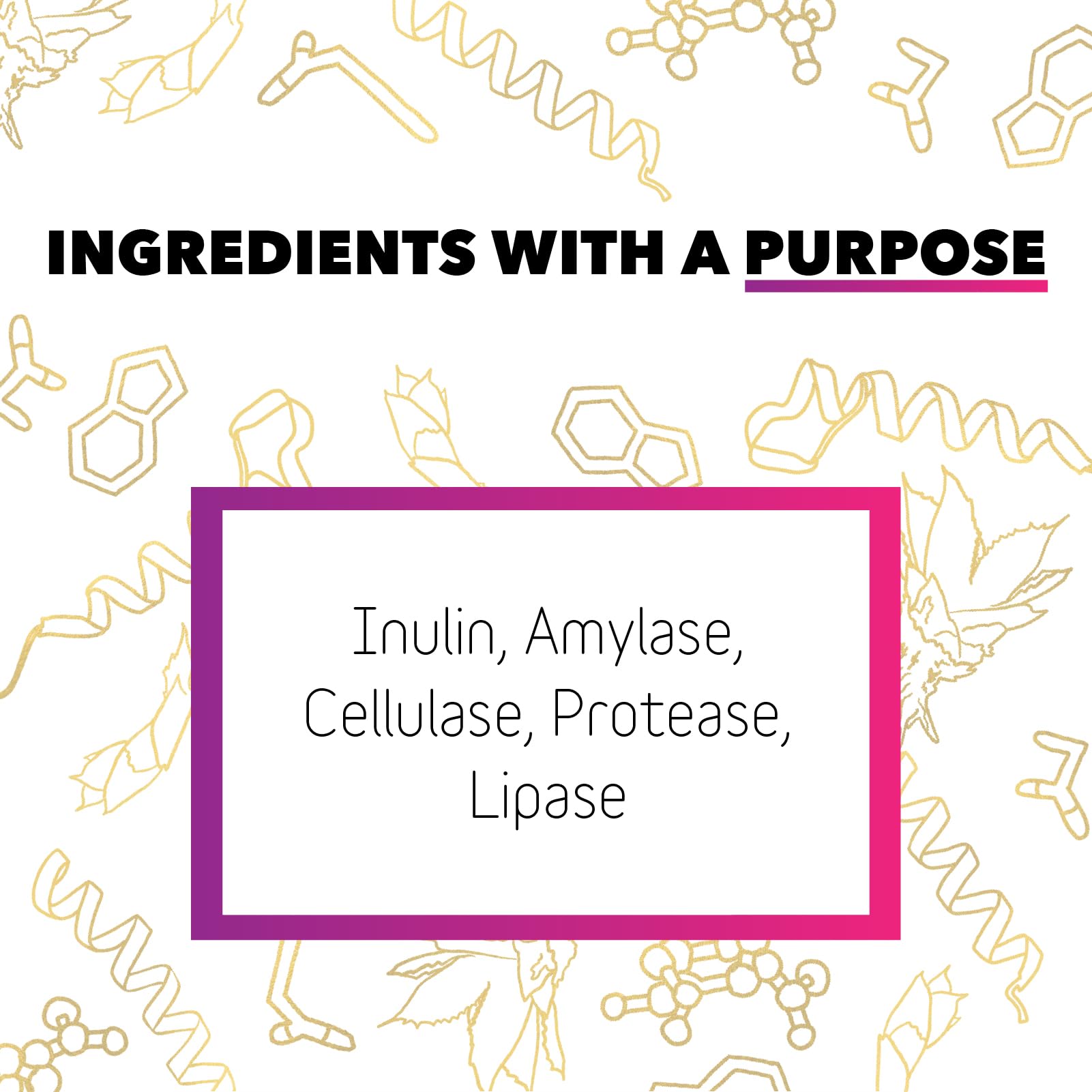 In Clover Optagest organic prebiotics illustration highlights plant based support