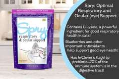 In Clover Spry soft chews L-Lysine ingredient highlighted for immune system support.