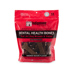 Indigenous Dental Health Bones smoked bacon bag—grain-free chews for daily dental care