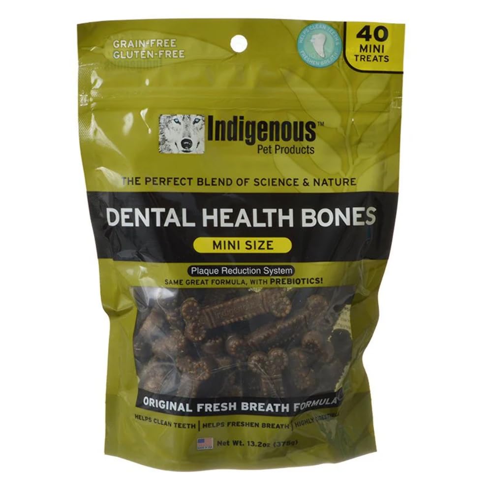 Indiginous Dental Pgb13 mini fresh dental bone for small dogs supports breath and plaque control.