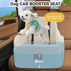 INDYBUD Dog Car Seat memory foam cushions dampen road vibrations for smoother rides