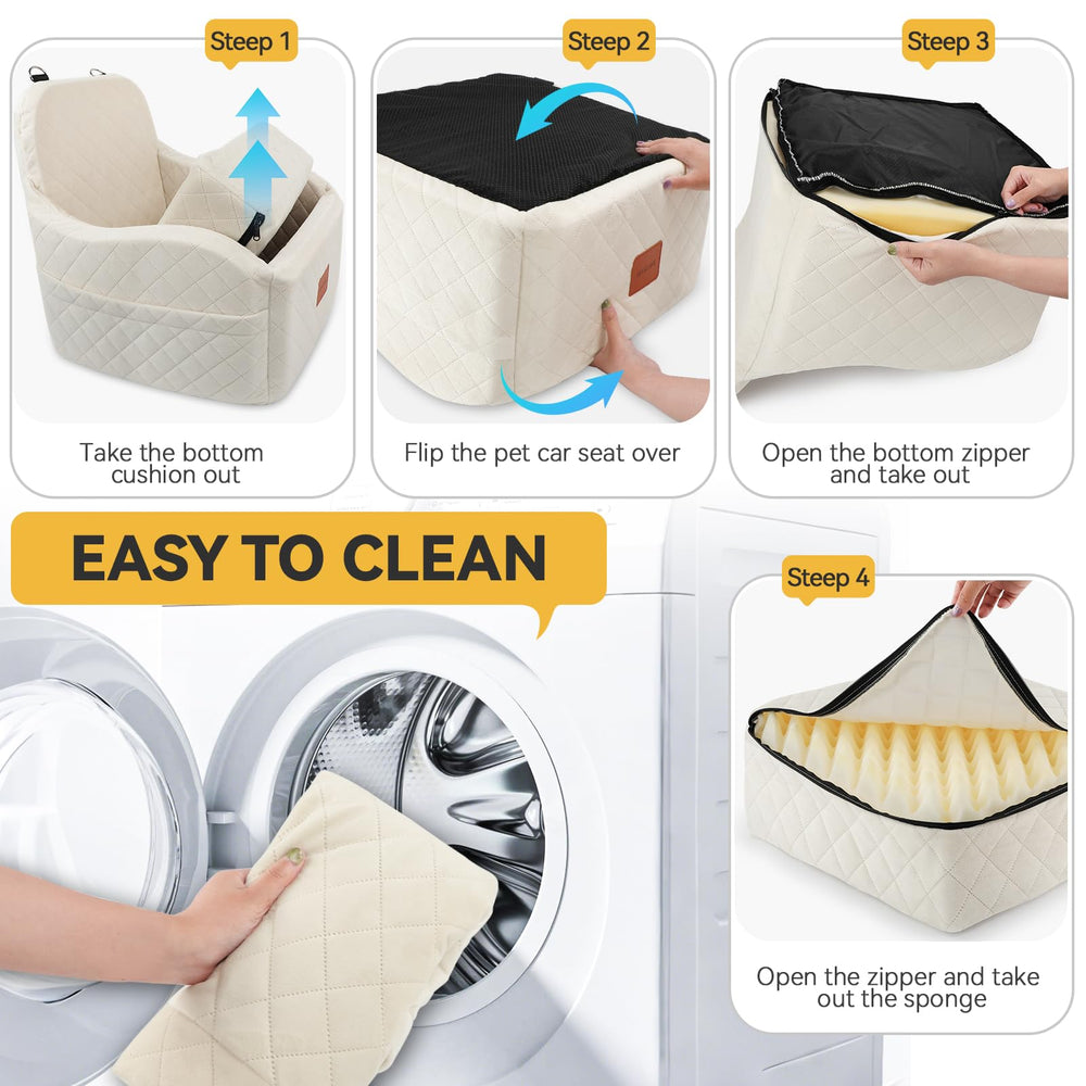 INDYBUD Dog Car Seat safety belt system keeps pets secured during acceleration