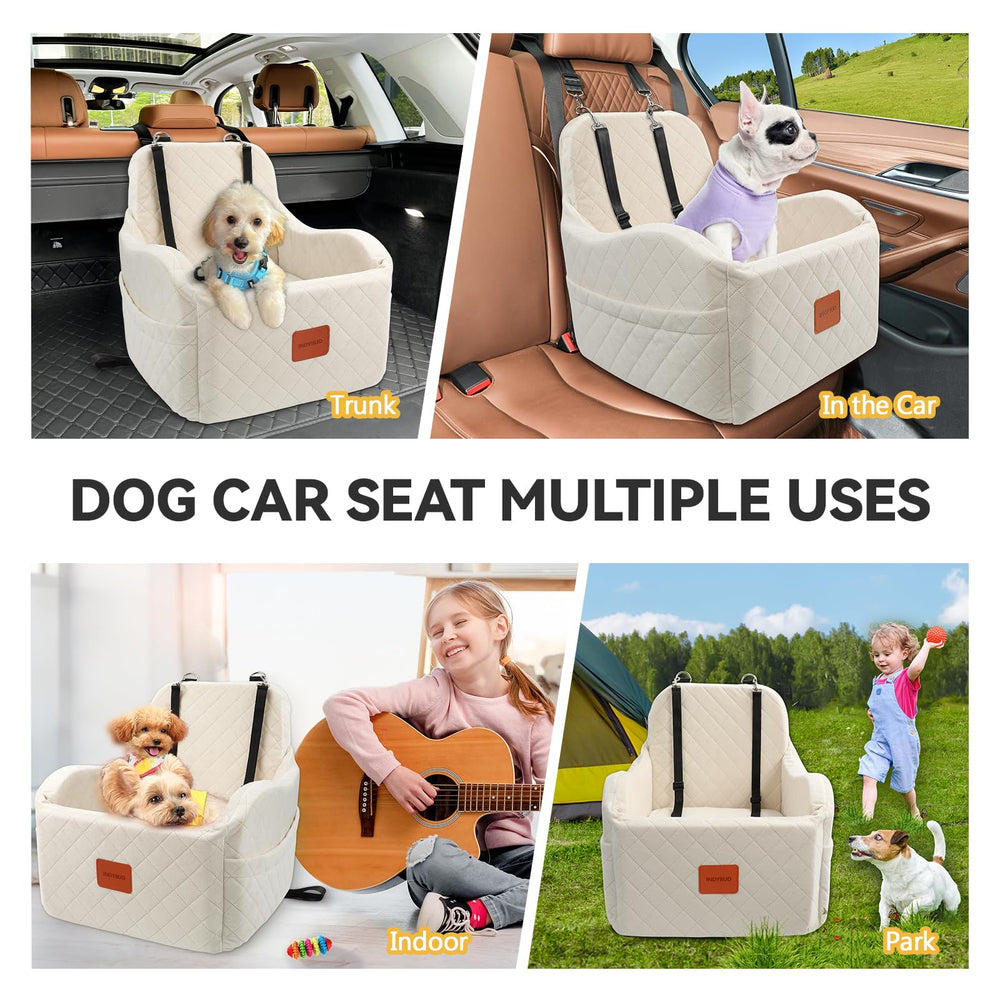 INDYBUD Dog Car Seat capacity for small and medium dogs up to 35 pounds