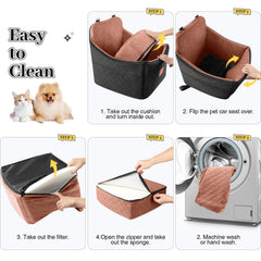 INDYBUD dog car seat washable cover makes cleanup quick after adventures.