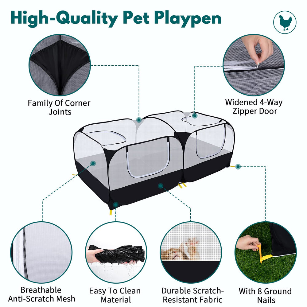 Ineariu 8 ground nails included for outdoor stability and safety