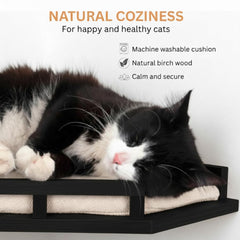 INICIO Cat Wall Shelves mounting holes enable simple, secure installation.