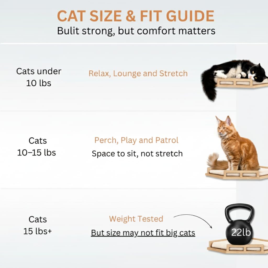 INICIO cat wall shelves pre-drilled holes simplify installation for quick setup