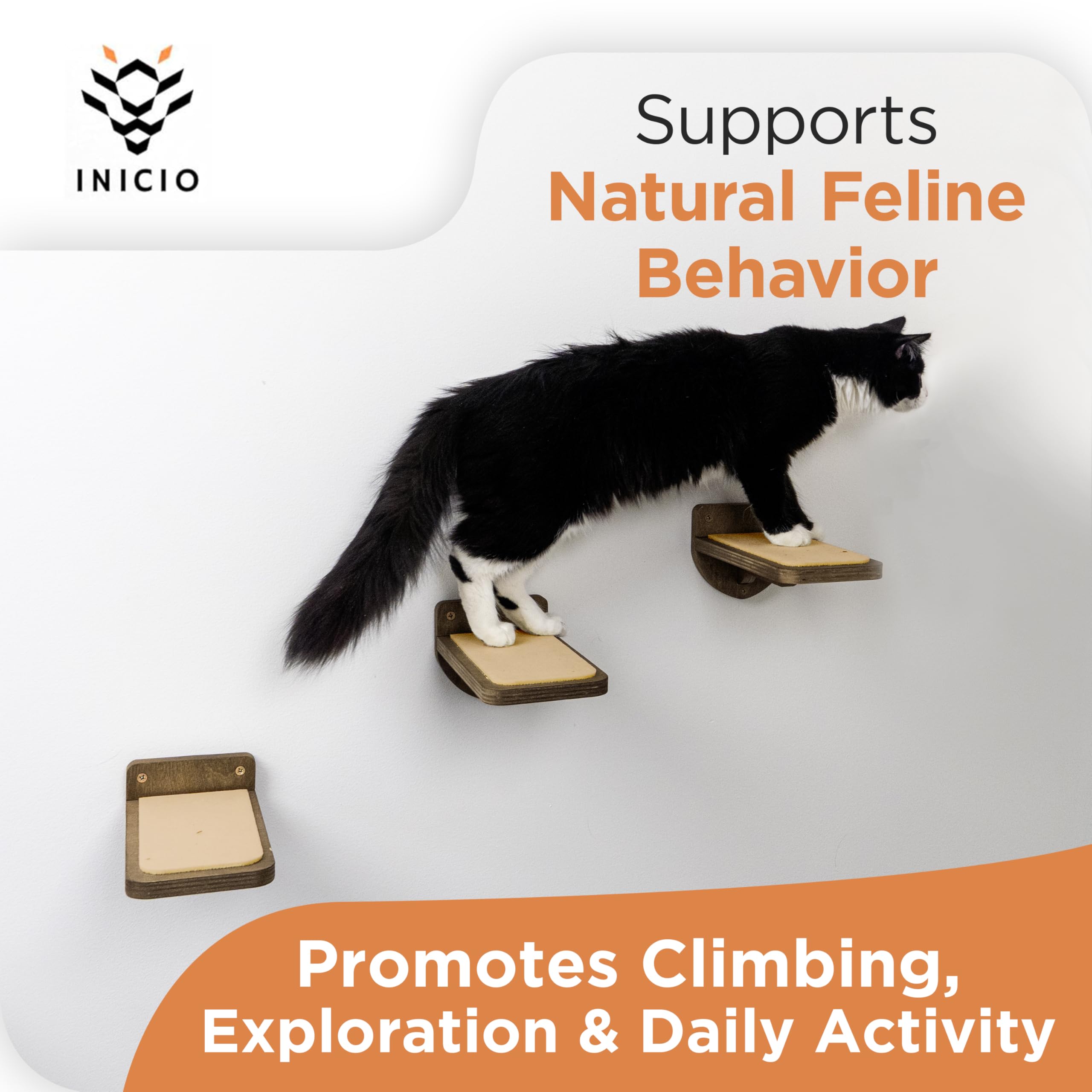 INICIO Cat Wall Stairs for adult cats enabling climbing and perching
