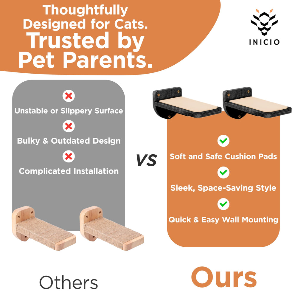 INICIO Cat Wall Stairs cat perch for playful climbing and rest.