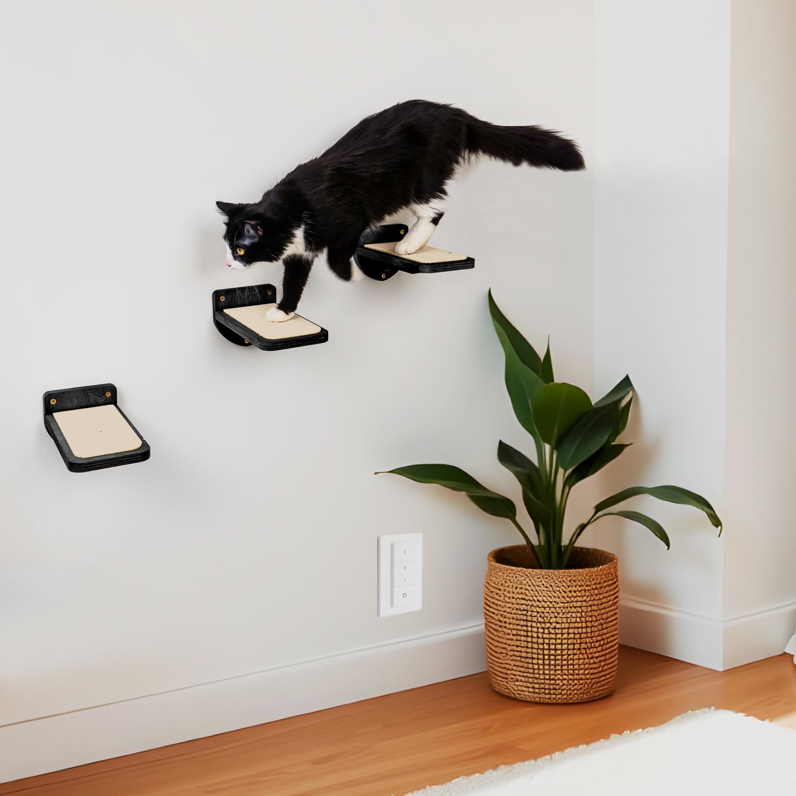INICIO Cat Wall Stairs durable wood construction for long-lasting furniture.