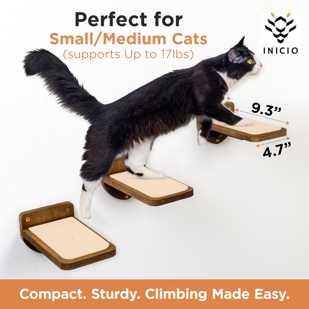 INICIO Cat Wall Stairs side view highlights slim floating steps for stylish climbing