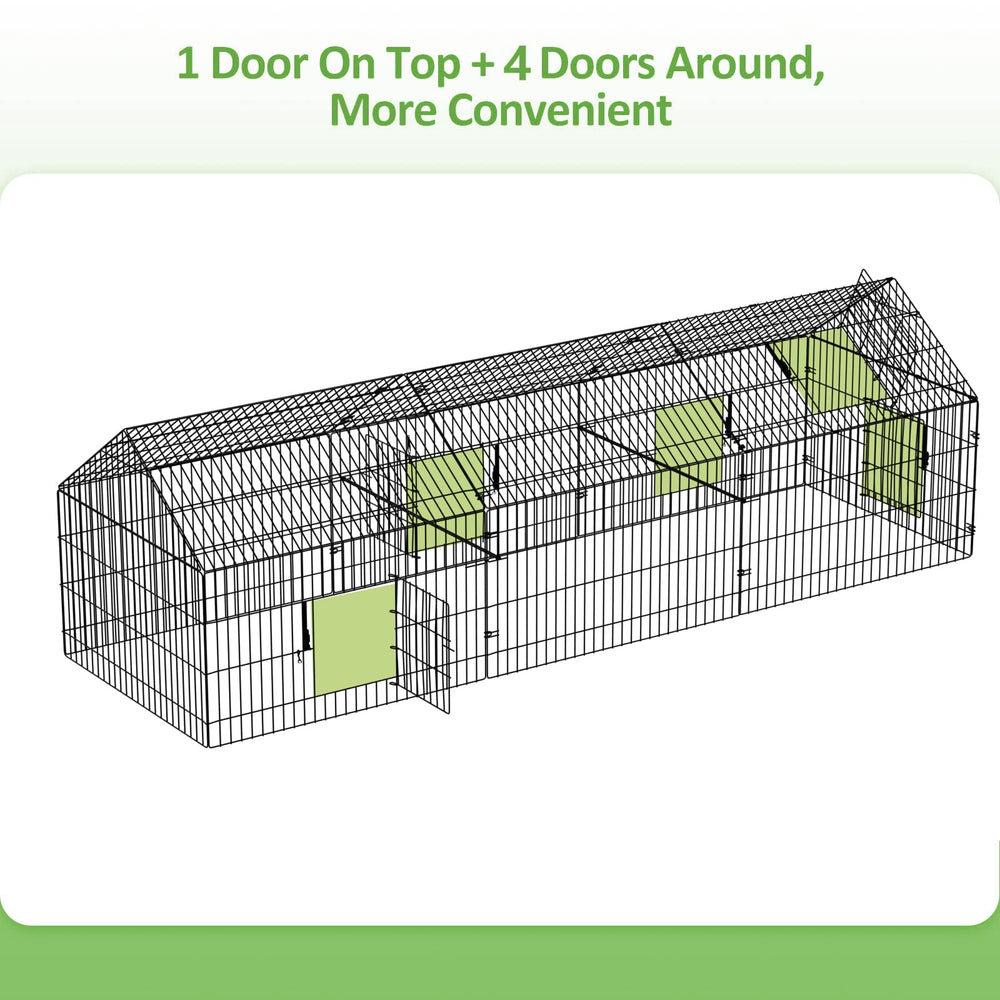 INJOPEXI metal chicken coop UV-cover protects birds from weather